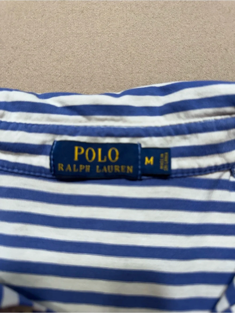 Polo Ralph Lauren Blue & White Striped Polo Shirt